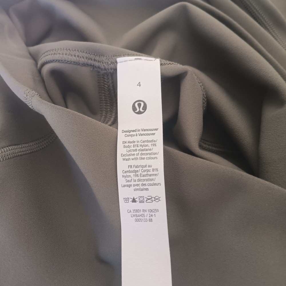 lululemon Nulu Slim-Fit HR Skirt Women 4 Army Green Asia Design Edition LW8AH0S - Picture 3 of 7